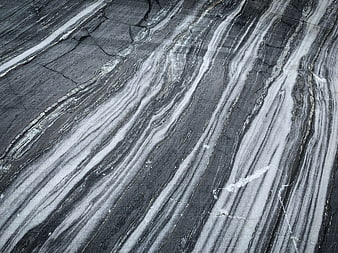 Black and White Striated Marble Texture Closeup