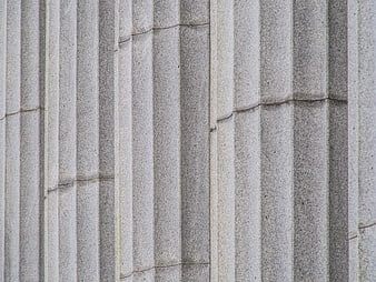 Close-up of Gray Stone Column Pillar Texture