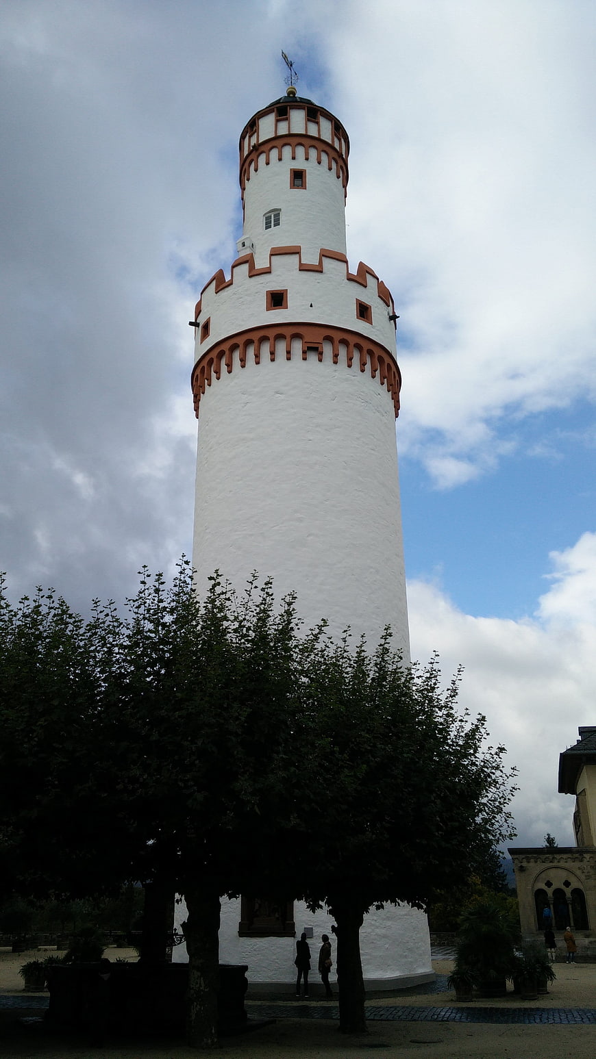 White Tower of Bad Homburg with Orange Trim