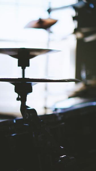 Close-up of Drum Cymbals with Shallow Depth of Field