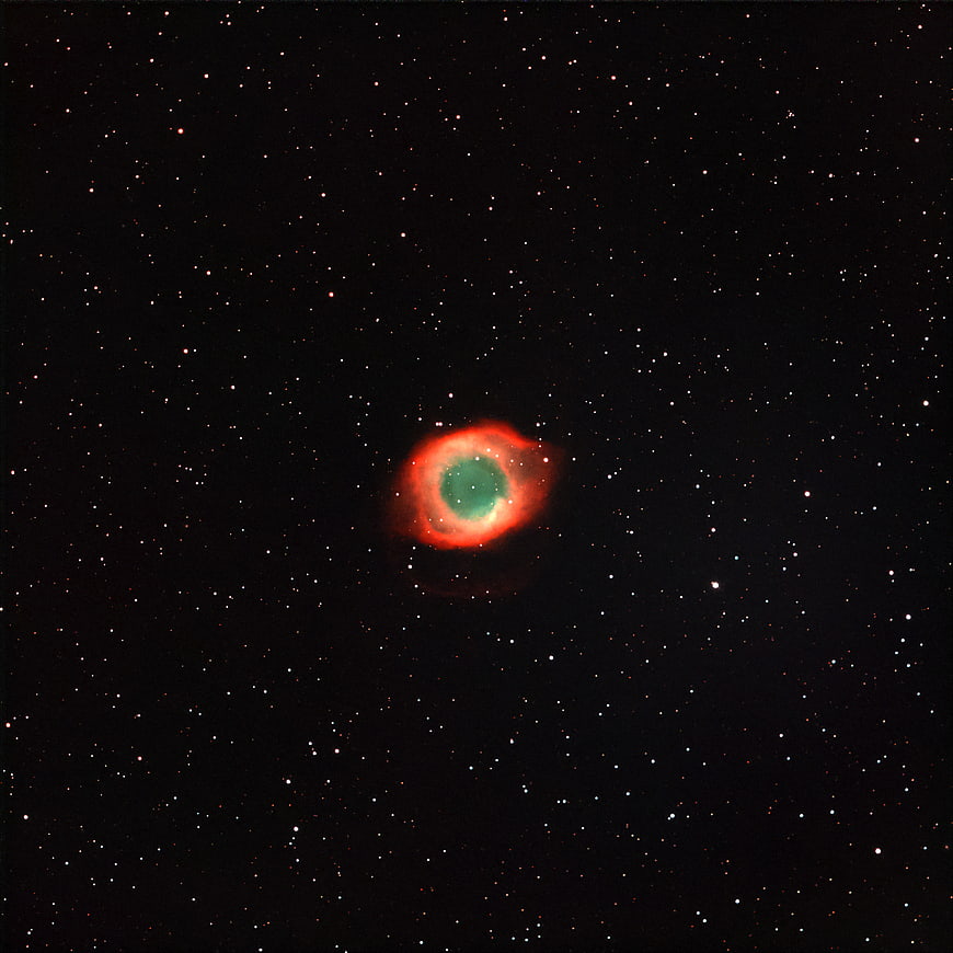 Ring Nebula Astrophotography with Starry Background