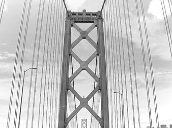Black and White Golden Gate Bridge Tower Architecture