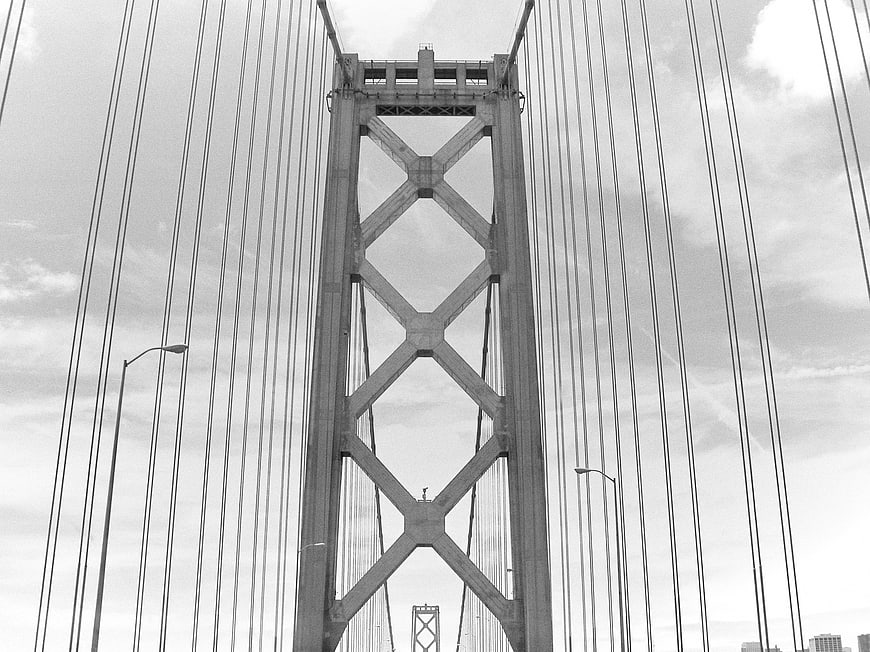 Black and White Golden Gate Bridge Tower Architecture