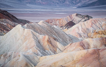Pastel Badlands Landscape in Death Valley, California