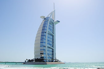 Burj Al Arab Dubai hotel on artificial island