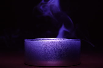 Purple Tea Light Candle with Mystical Smoke