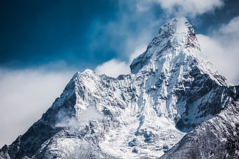 Majestic Ama Dablam Mountain Peak in the Himalayas