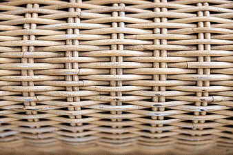 Close-up of Woven Wicker Texture Background