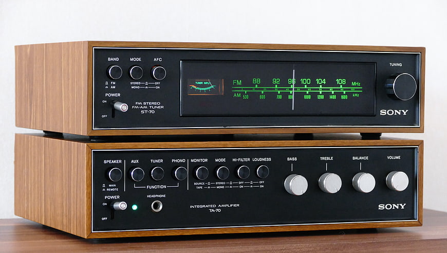 Vintage Sony ST-70 Tuner and TA-70 Amplifier Stack