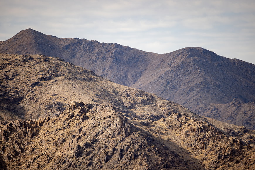 Rugged Desert Mountain Landscape with Rocky Terrain