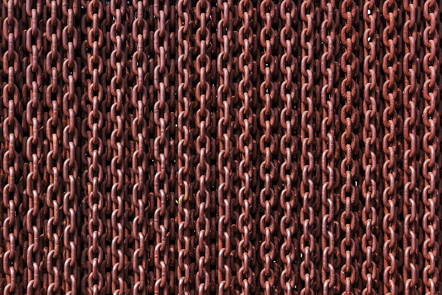 Rusty Metal Chain Link Texture Background