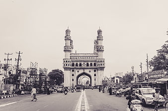 Charminar Monument in Hyderabad, India, Historic Mughal Architecture