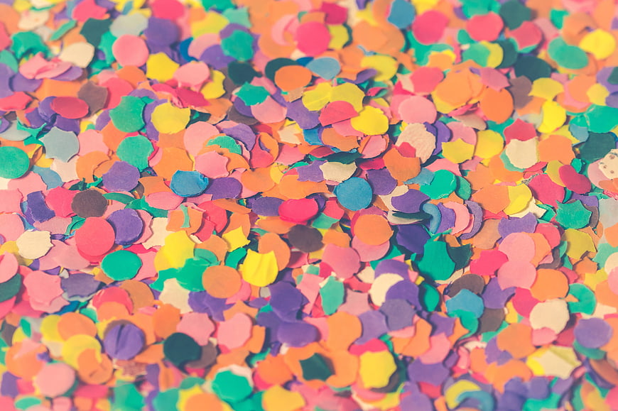 Colorful Paper Confetti Pattern Background