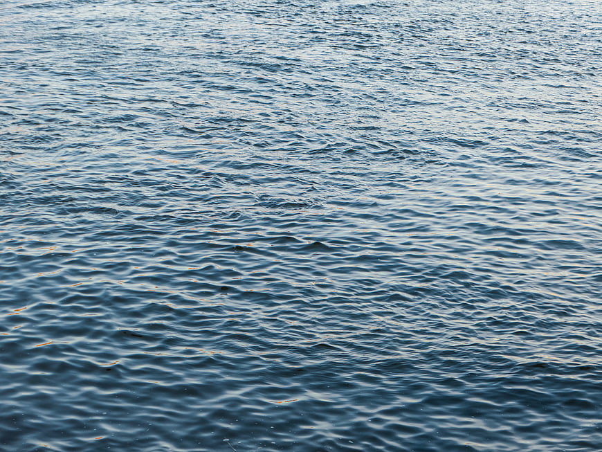 Close-up of rippling blue ocean water surface texture