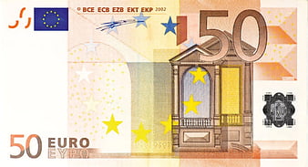 50 Euro Banknote Front Side Close-Up