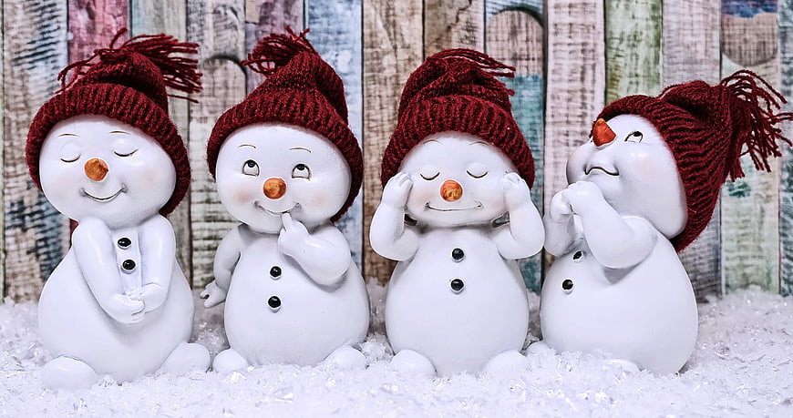 Cute Snowman Figurines Christmas Decoration Winter Holiday