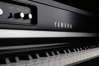 Close-up of Yamaha Digital Piano Keys and Controls
