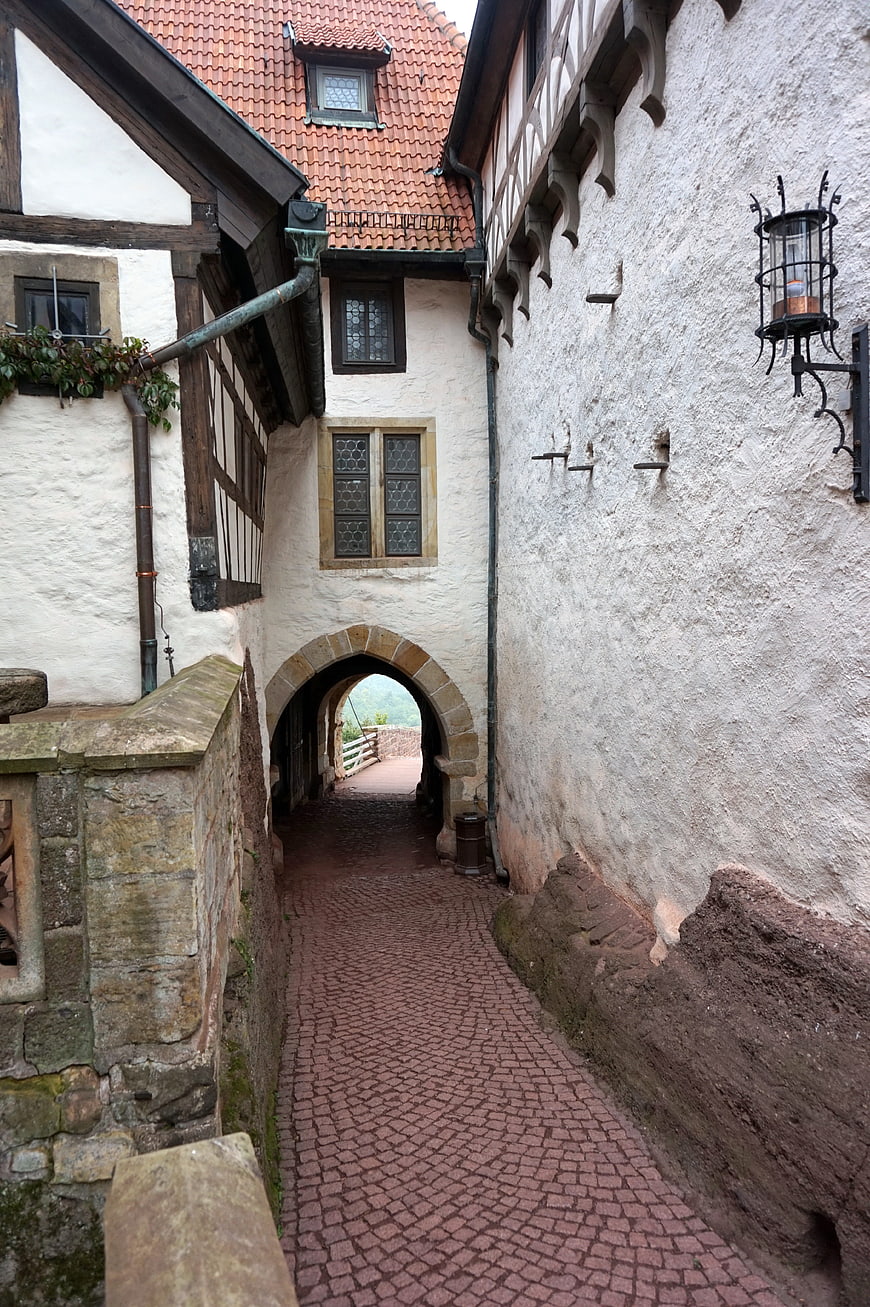 Cobblestone Alleyway in Wartburg Fortress, Eisenach, Germany