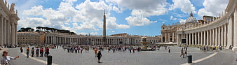 St. Peter's Square Panorama with Obelisk and Colonnade in Vatican City