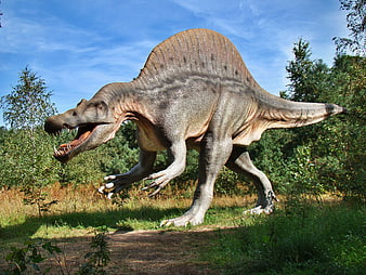 Spinosaurus Model in Outdoor Dinosaur Park