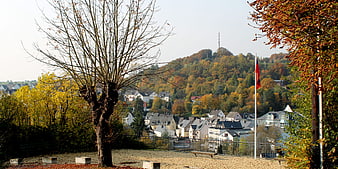 Autumn View of Westerburg Town in Westerwald Germany