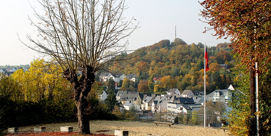 Autumn View of Westerburg Town in Westerwald Germany