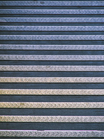 Abstract Metal Texture with Horizontal Stripes and Diamond Plate Pattern