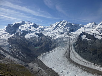Majestic Monte Rosa Glacier Landscape in Valais Alps