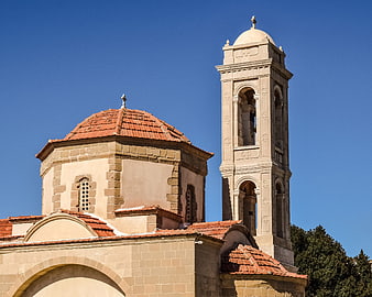 Orthodox Church Architecture with Bell Tower and Dome
