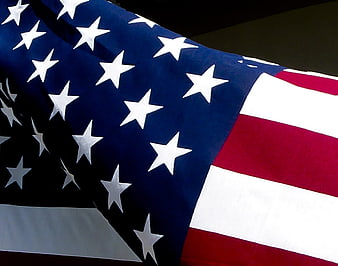Close-up of American Flag Stars and Stripes