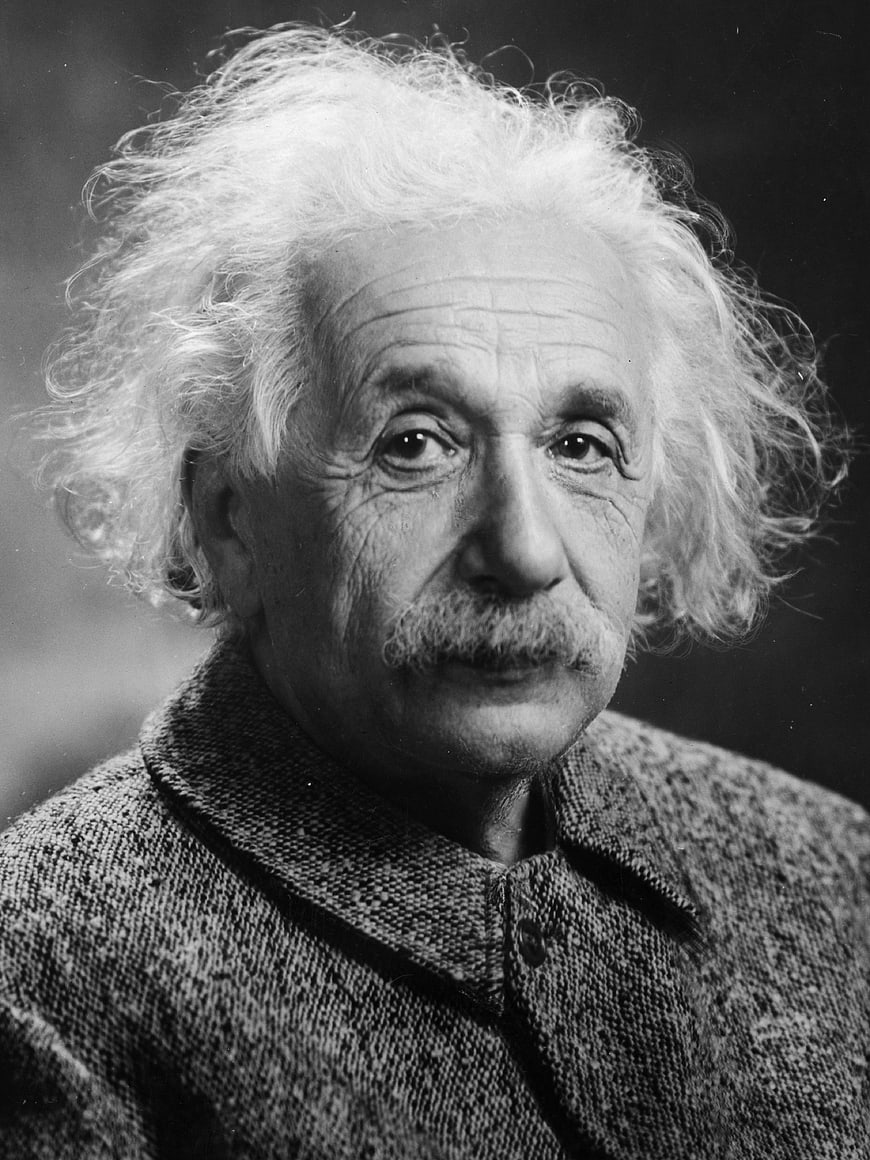 Classic Black and White Portrait of Albert Einstein