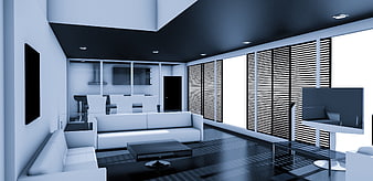 Modern Minimalist Living Room 3D Interior Design Visualization