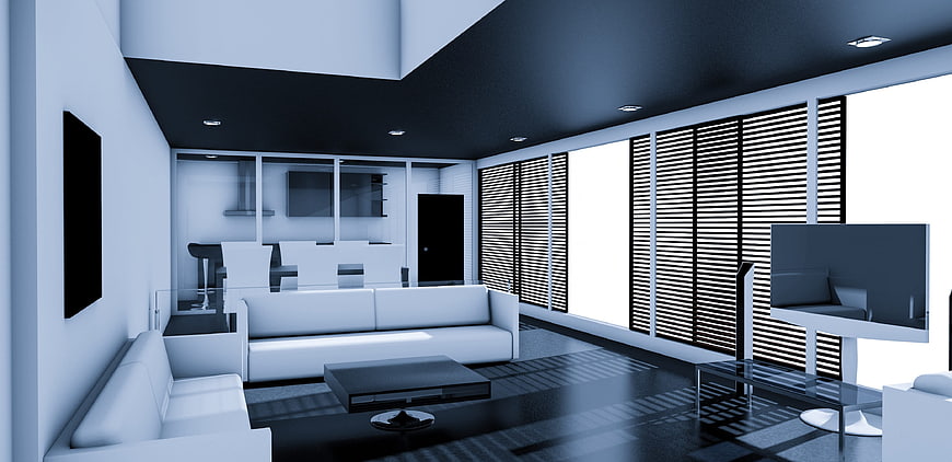Modern Minimalist Living Room 3D Interior Design Visualization