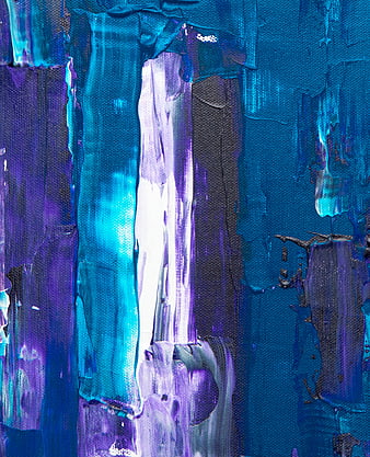 Abstract Blue and Purple Acrylic Painting Texture Close Up