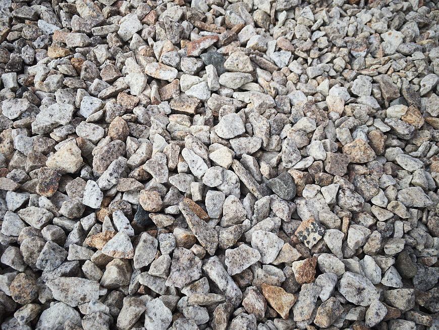 Gray Crushed Stone Gravel Texture Background