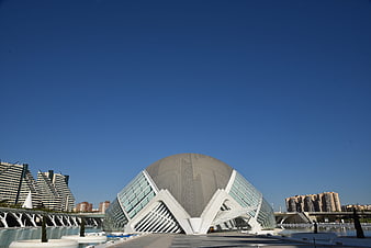 L'Hemisfèric Valencia Architecture Blue Sky