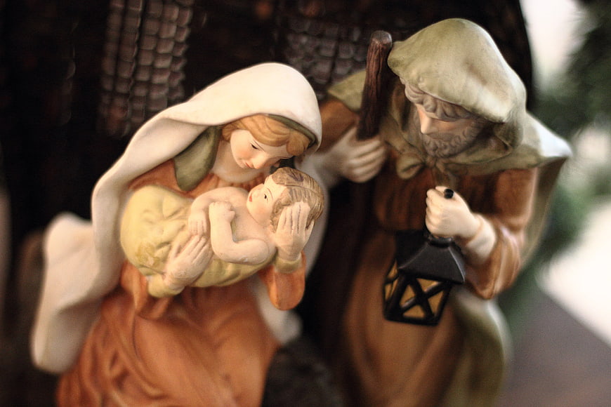 Nativity Scene Figurines of Mary, Joseph, and Baby Jesus