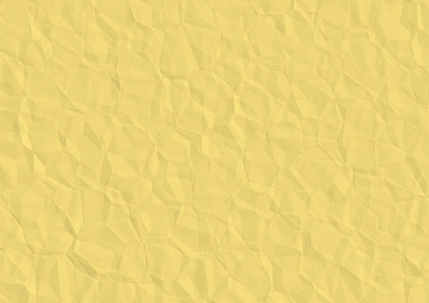 Yellow Crumpled Paper Texture Background