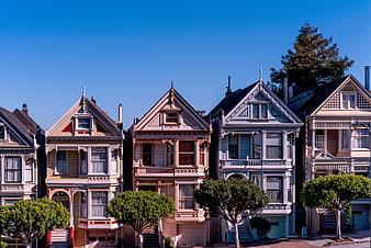 Colorful Victorian Houses in San Francisco