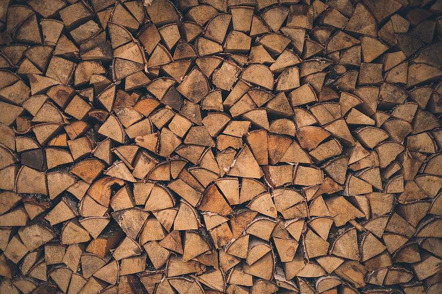Stacked Firewood Texture Background