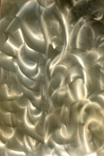 Abstract Silver Metallic Texture with Shimmering Swirls