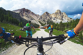 First Person View Mountain Biking Trail Alps