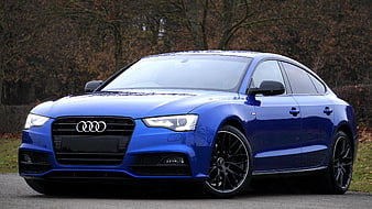 Blue Audi A5 Sportback with Black Alloy Wheels