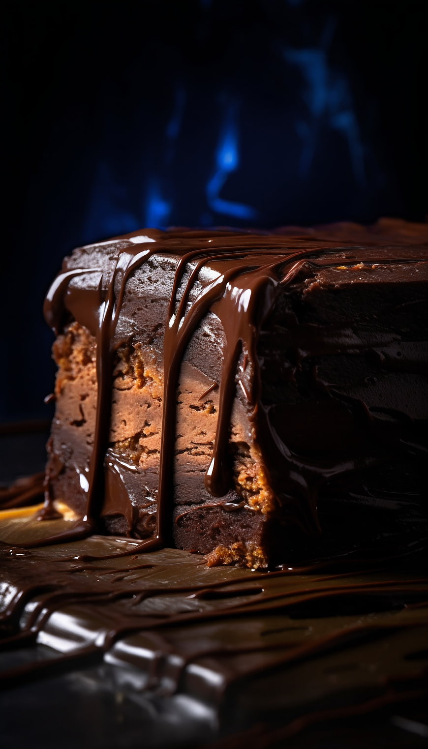 Rich Chocolate Cake with Glossy Ganache Drip