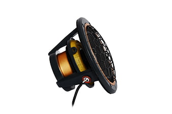 Black Speaker Driver with Gold Magnet and Honeycomb Grille