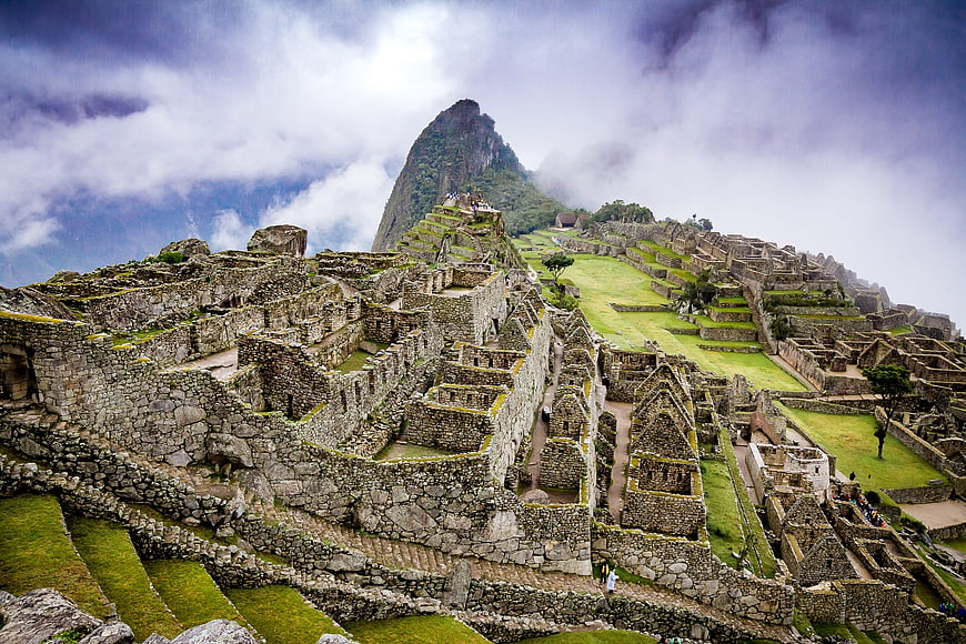 Machu Picchu Ruins and Huayna Picchu Mountain Landscape
