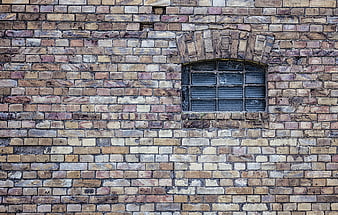 Old Brick Wall with Arched Window Texture