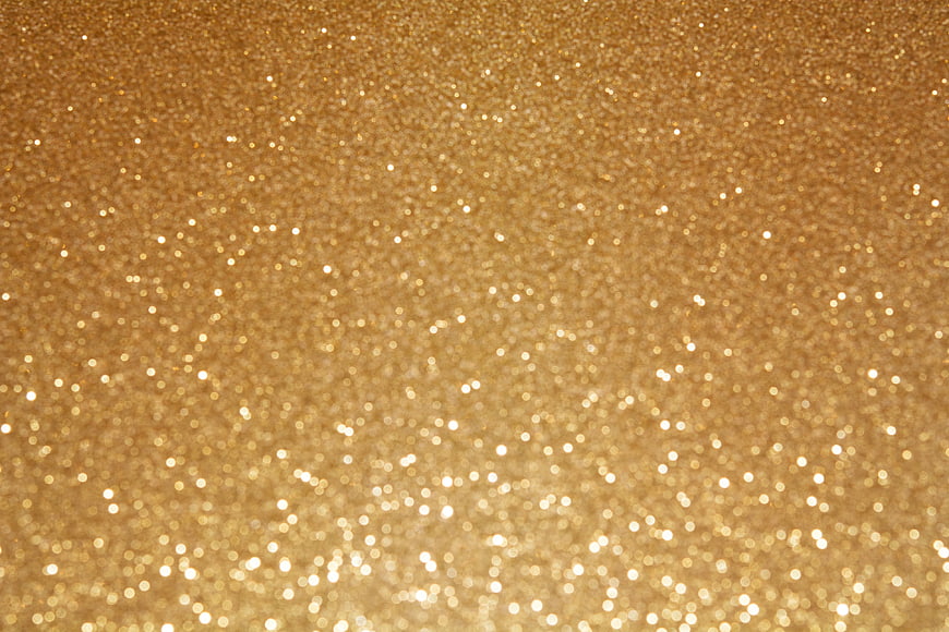 Gold Glitter Background with Bokeh Effect