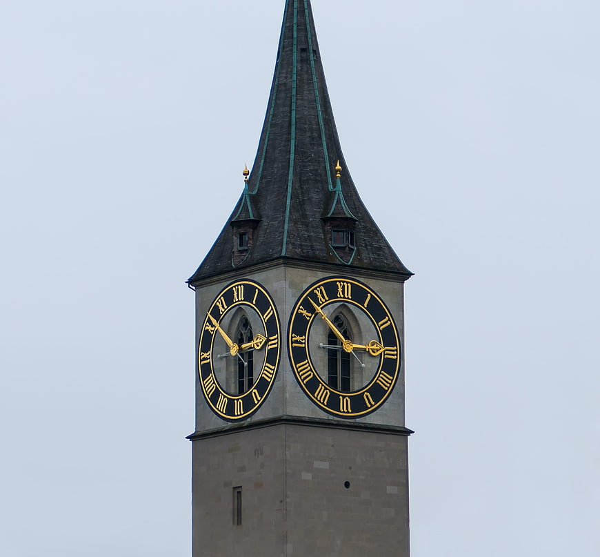 St. Peter's Church Clock Tower in Zurich, Switzerland