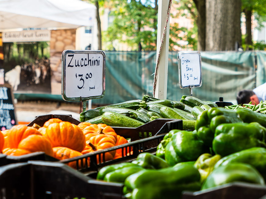 Fresh Vegetables at Outdoor Farmers Market